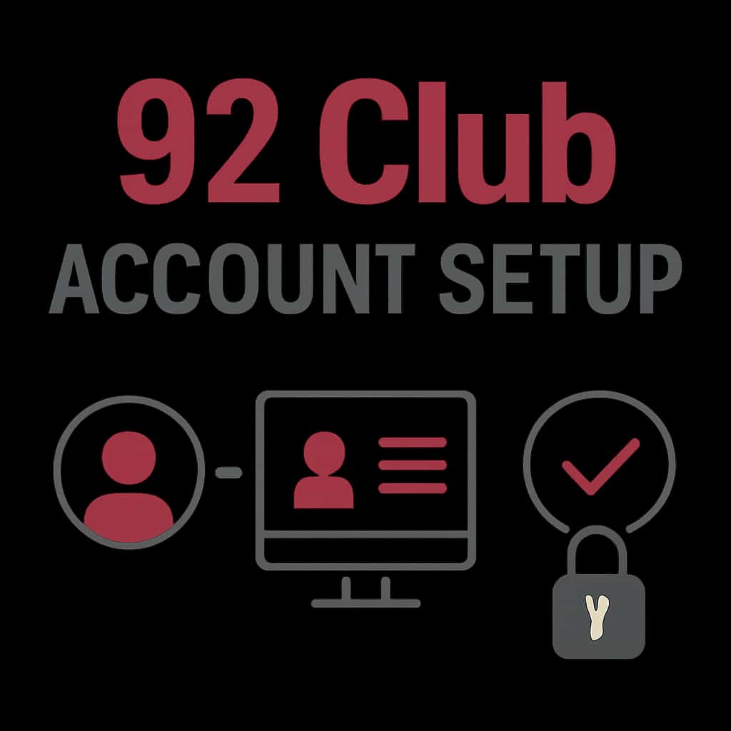 An educational diagram illustrating the 92 Club account setup process.