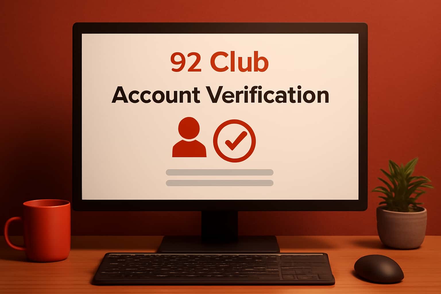 An informative scene illustrating the process of account verification for 92 Club.