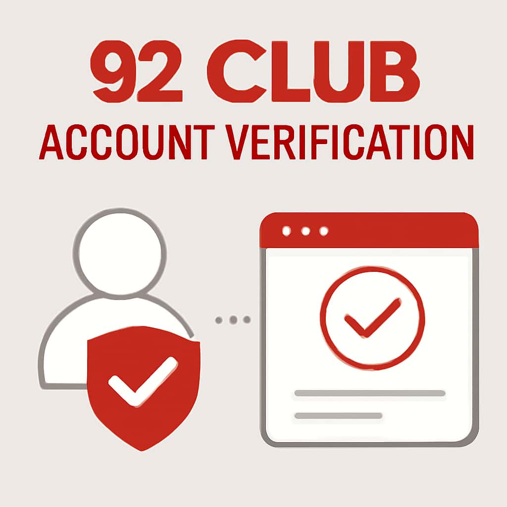 An educational diagram showing the steps involved in 92 Club account verification.