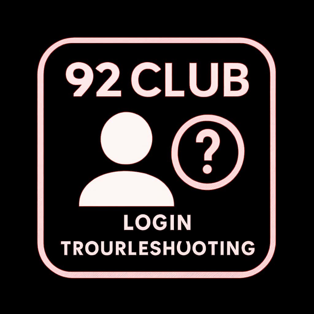 A professional badge design symbolizing 92 Club Login Troubleshooting assistance.