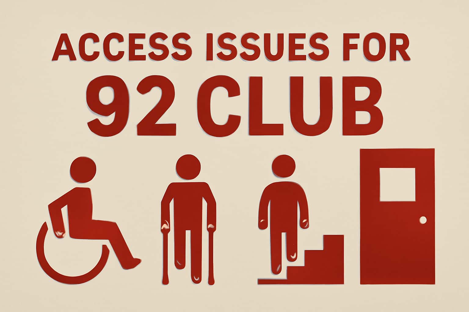 A high-tech visual representation of access issues related to the 92 Club.