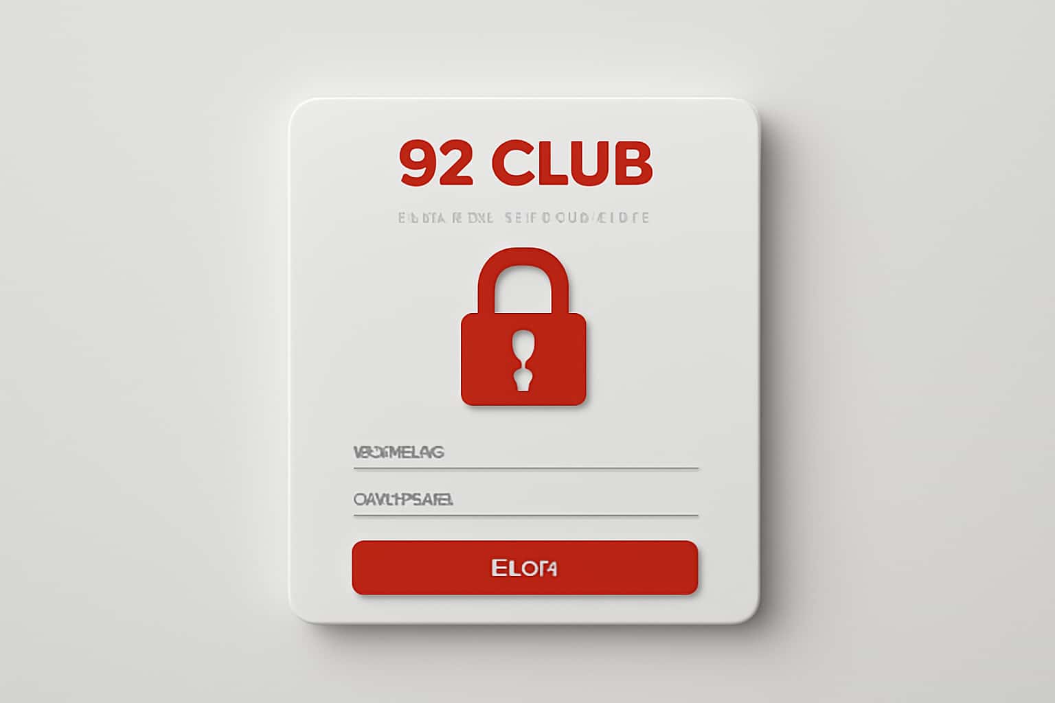 92 Club Login - Secure Access Interface