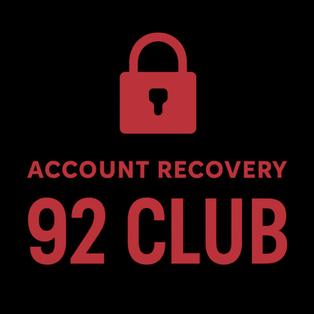 Icon image illustrating account recovery for 92 Club.