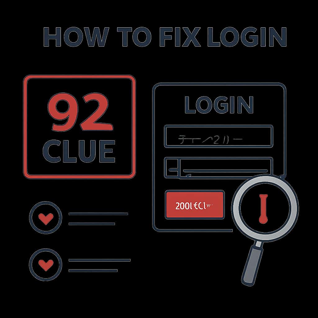 Illustration providing an overview of logging into 92 Club.
