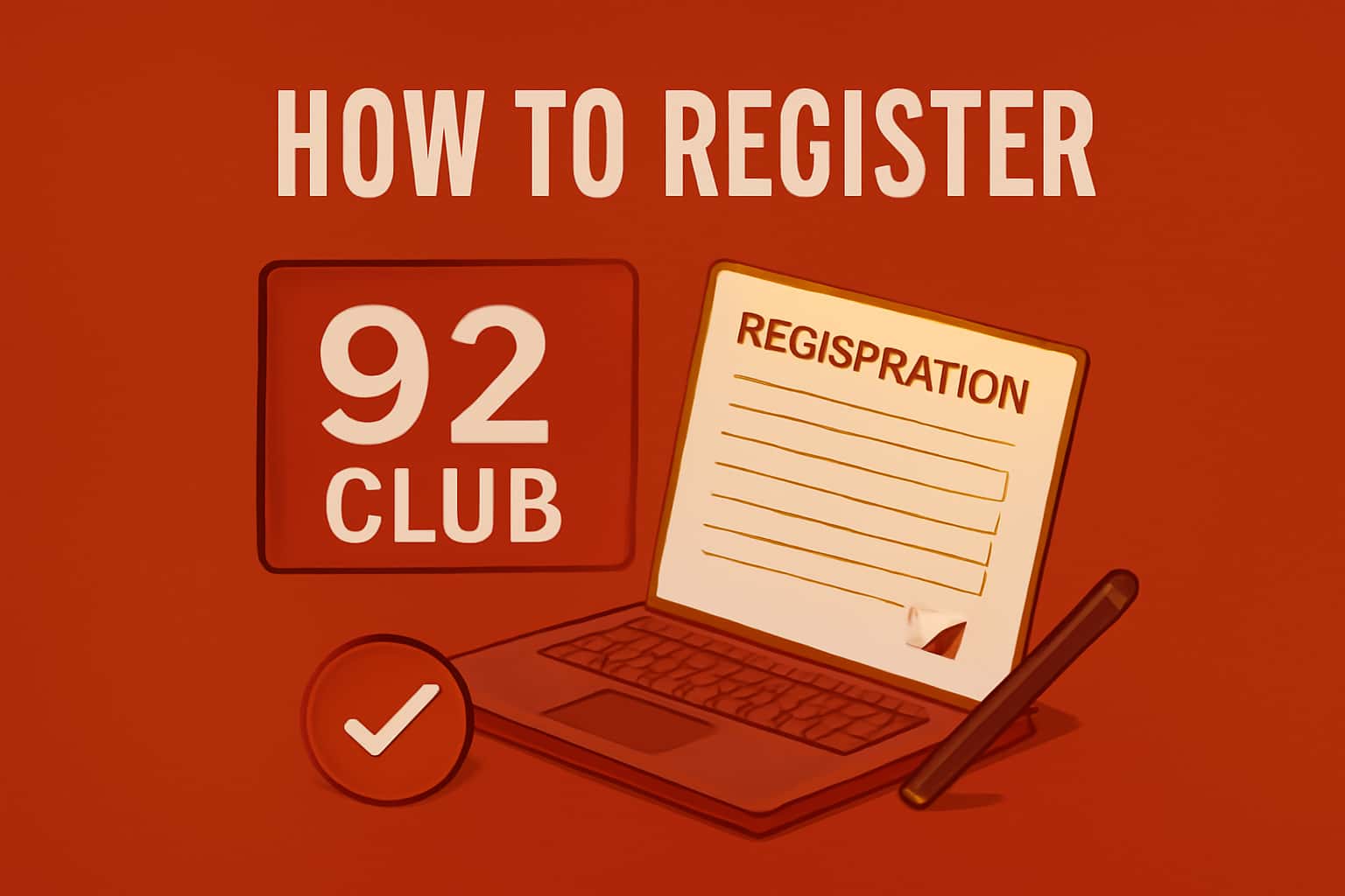 An informative scene illustrating the registration process for 92 Club.