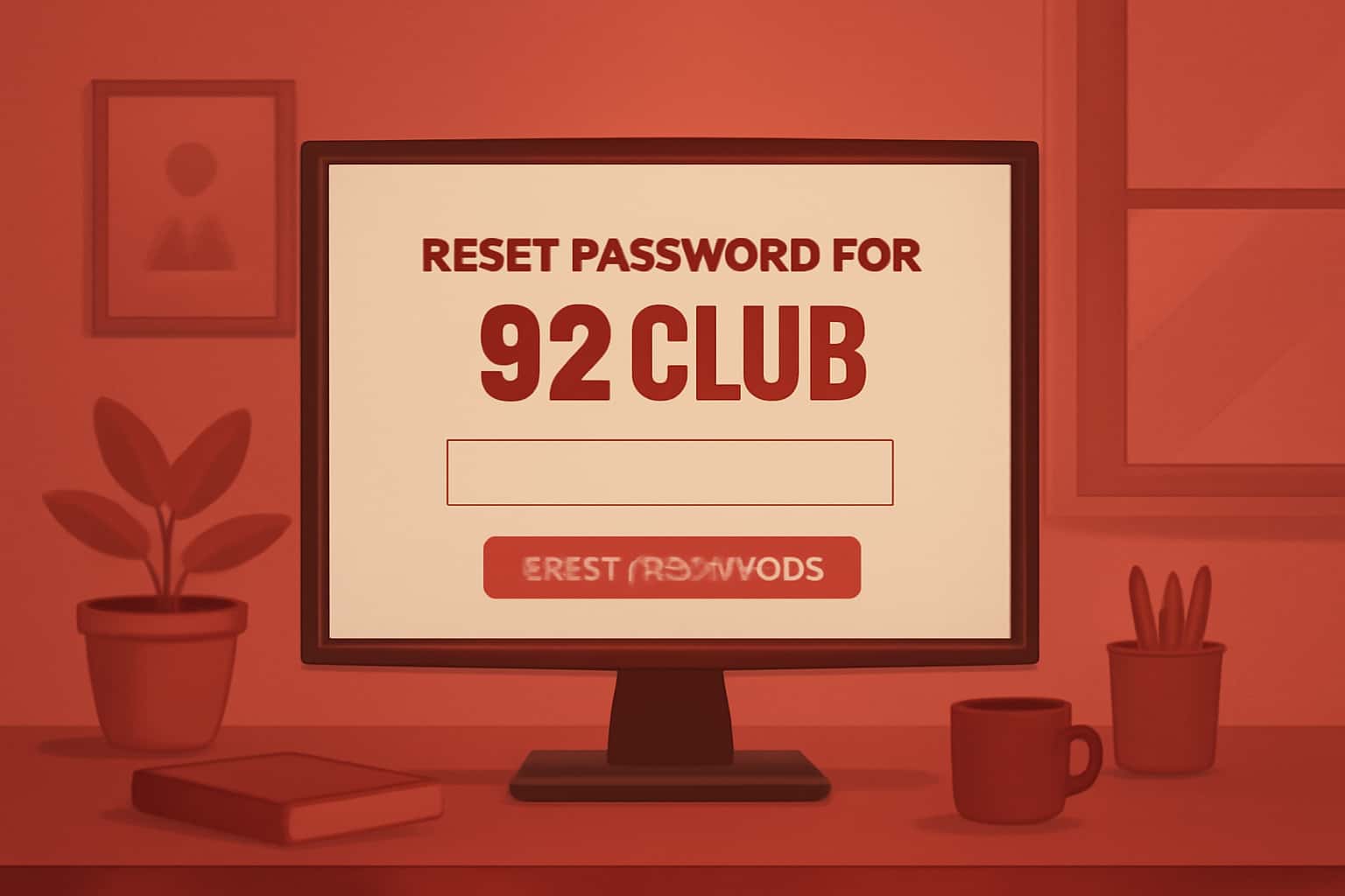 Informative image related to resetting password for 92 Club.